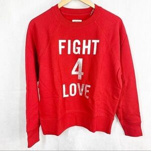 Zadig & Voltaire Fight 4 Love Sweatshirt Size Small Red